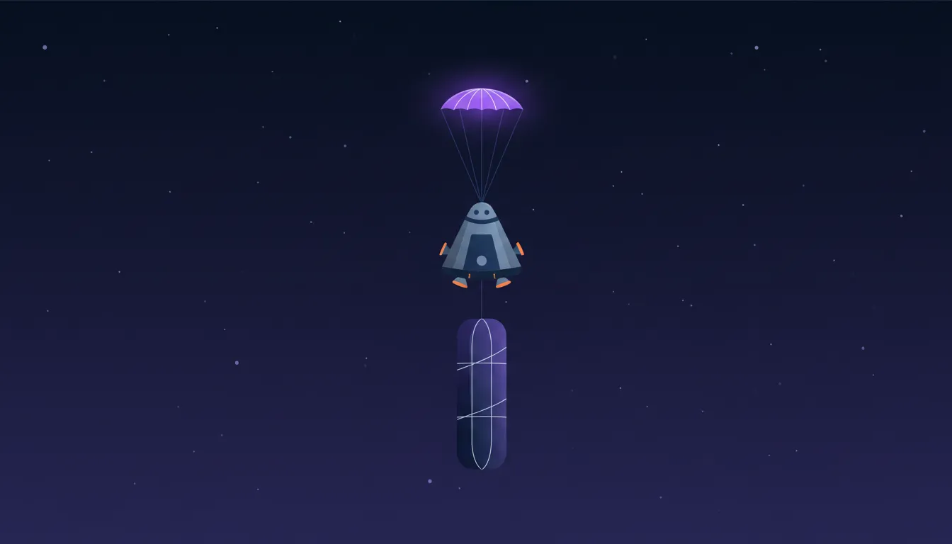 Drogue chute illustration