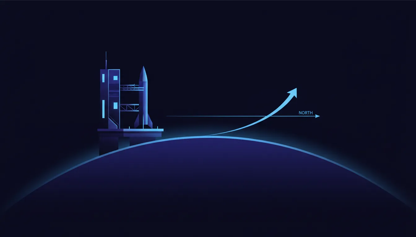 Flight azimuth illustration
