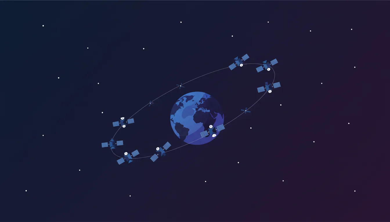 Formation flying illustration