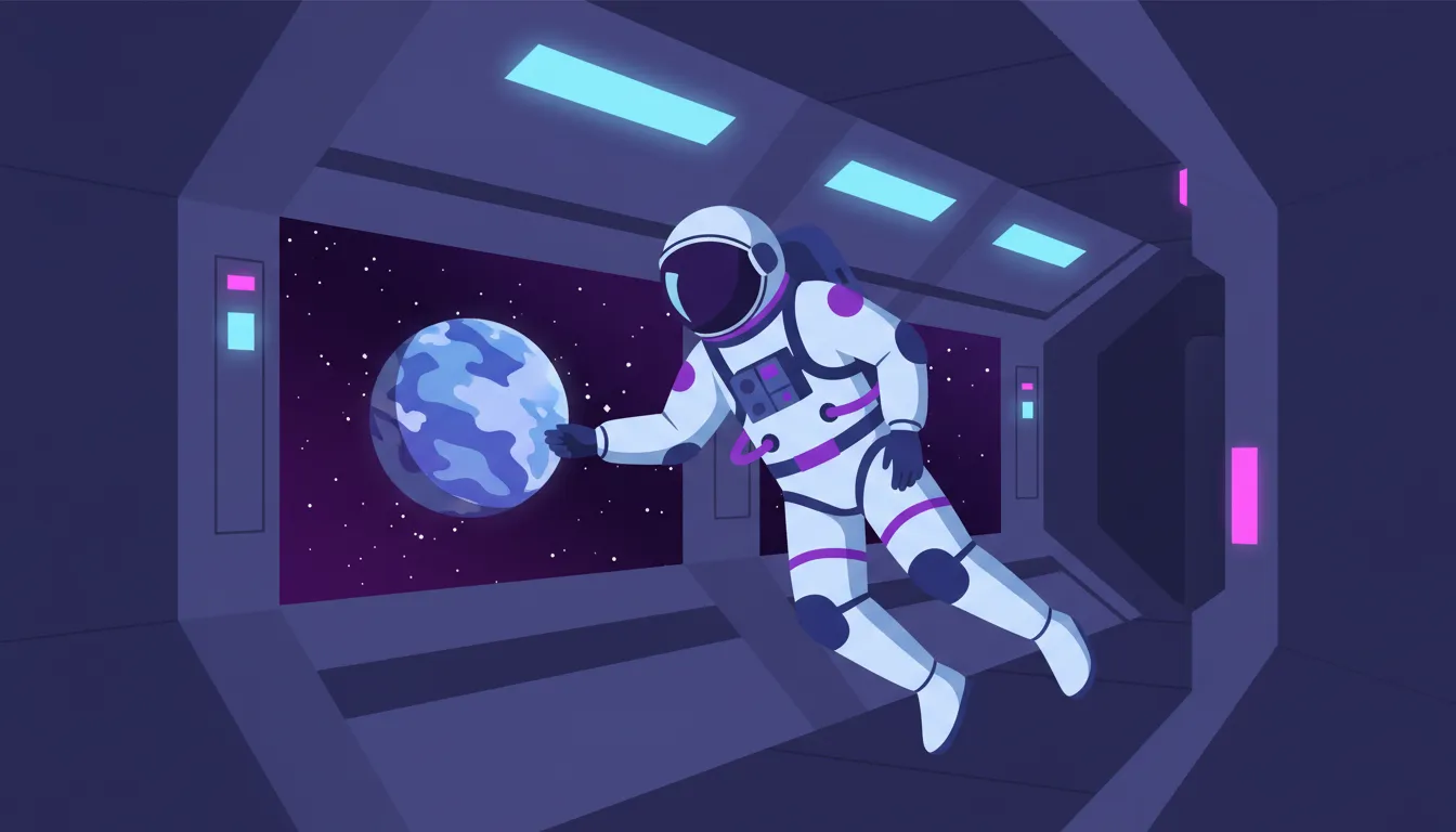Human spaceflight illustration