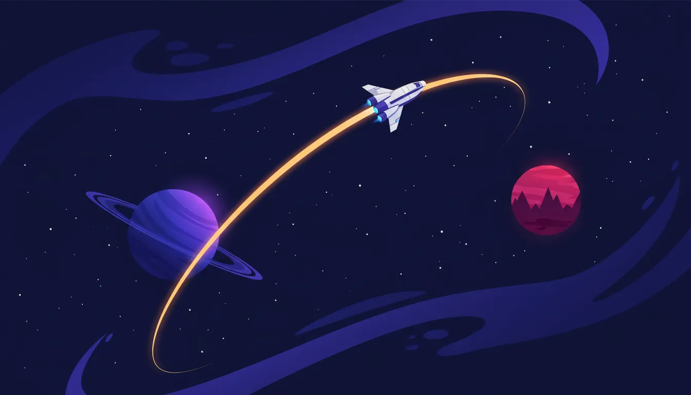 Interplanetary mission illustration