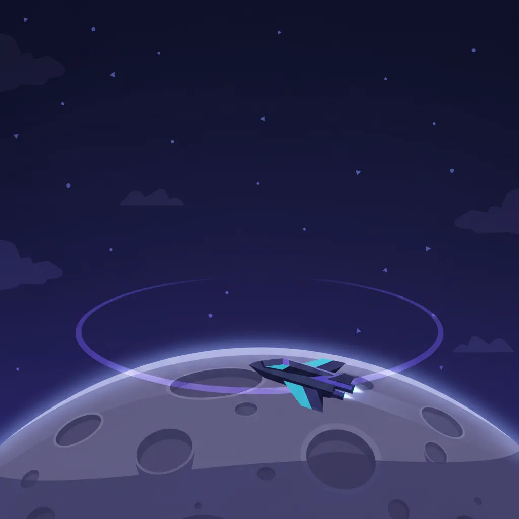 Low lunar orbit illustration