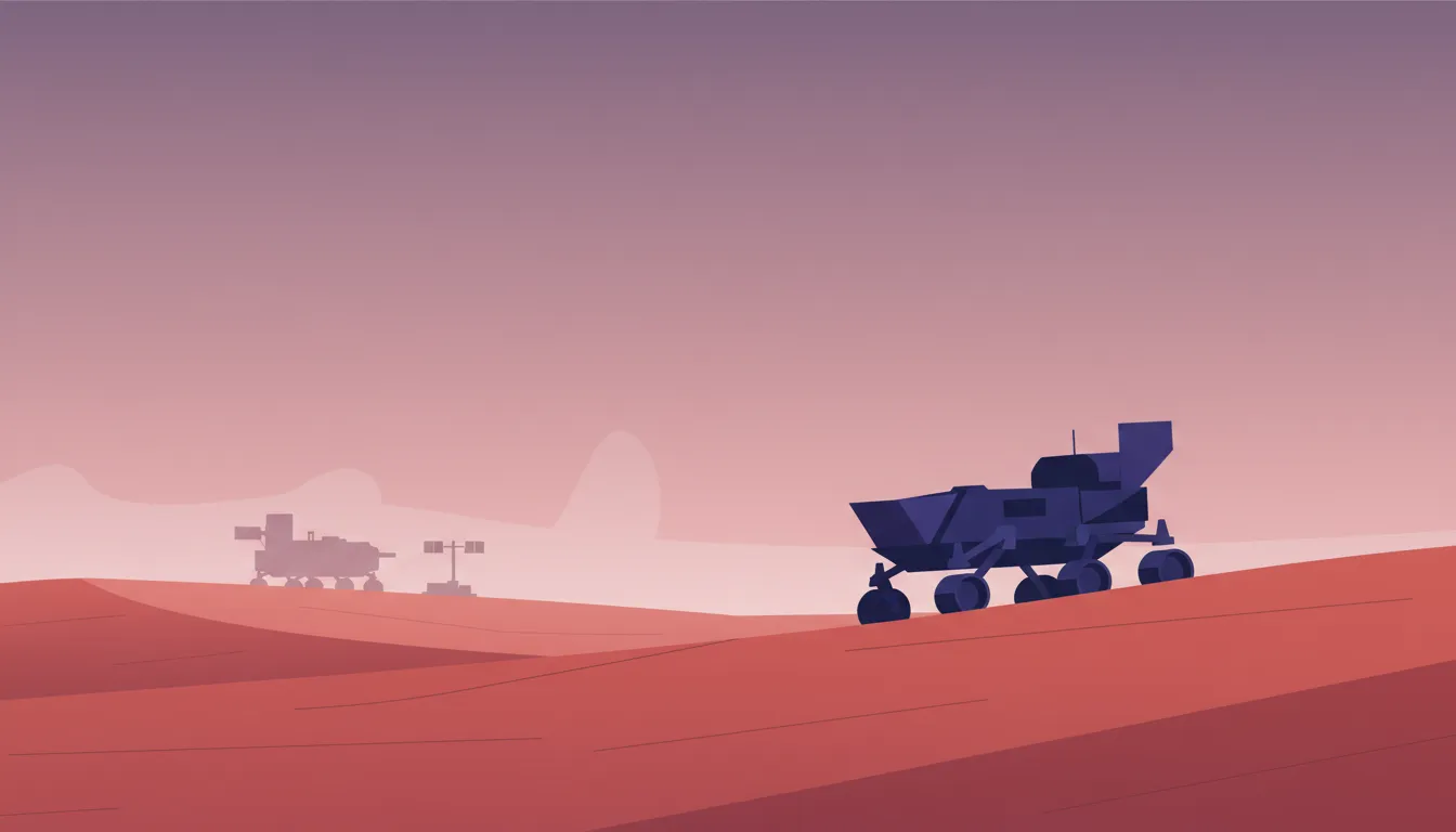Mars mission illustration