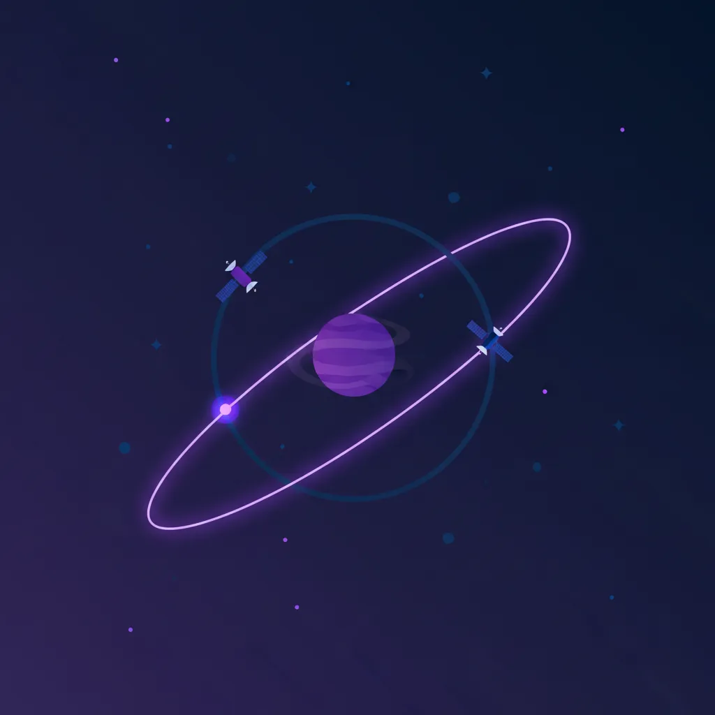 Orbital maneuver illustration