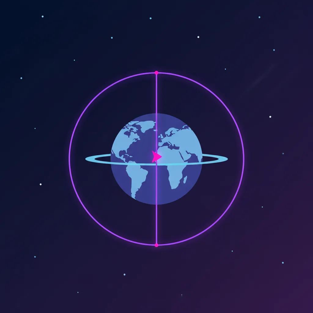 Polar orbit illustration
