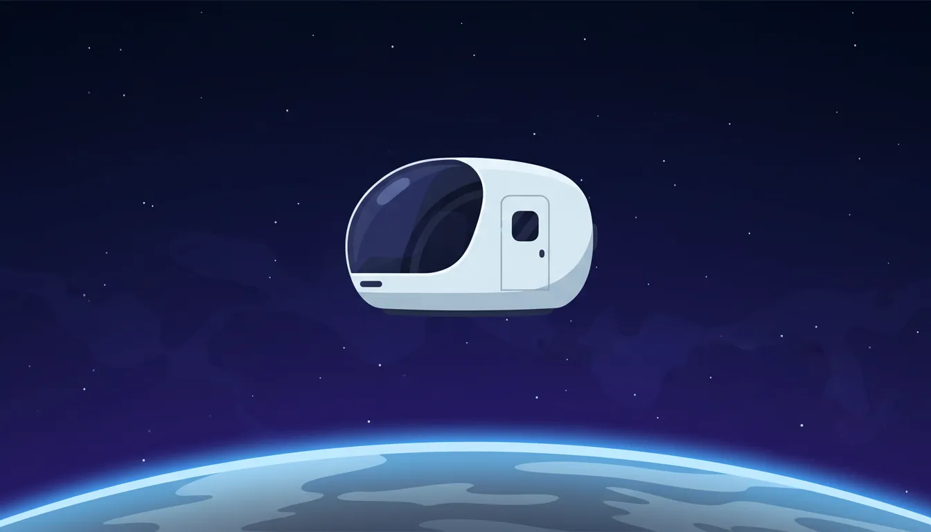 Space tourism illustration