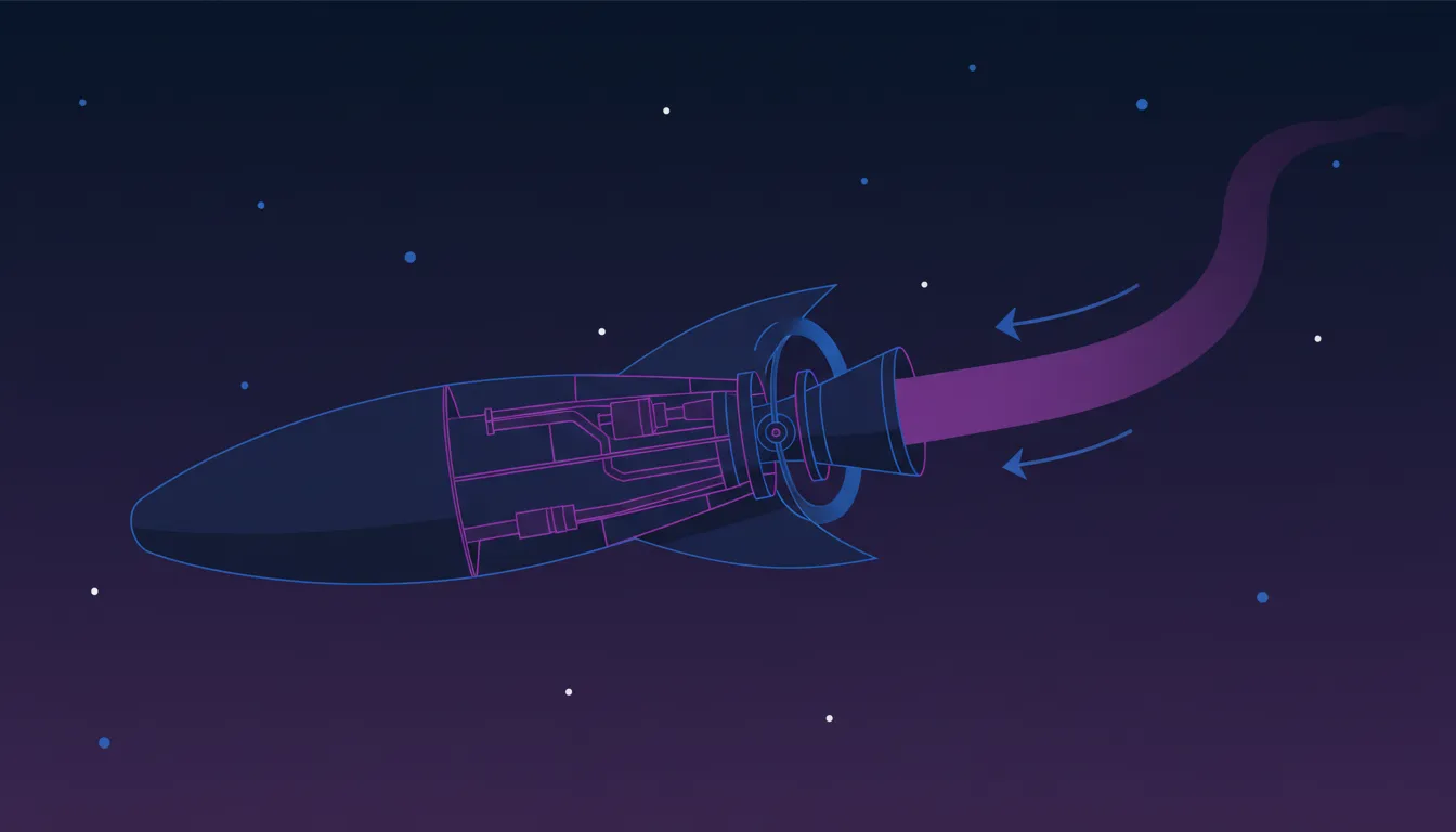 Thrust vector control illustration