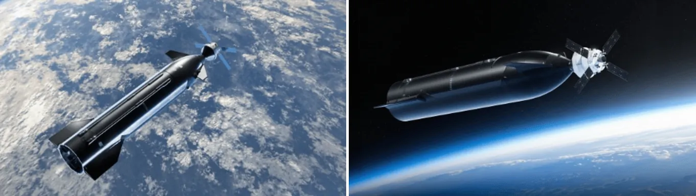 These artist’s concepts depict NASA’s Orion spacecraft and SpaceX’s Starship human landing system test article during docking operations as part of NASA’s upcoming Artemis III demonstration mission in